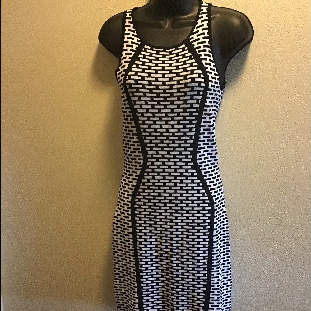 Black  & White Gianni Bini Knit Dress